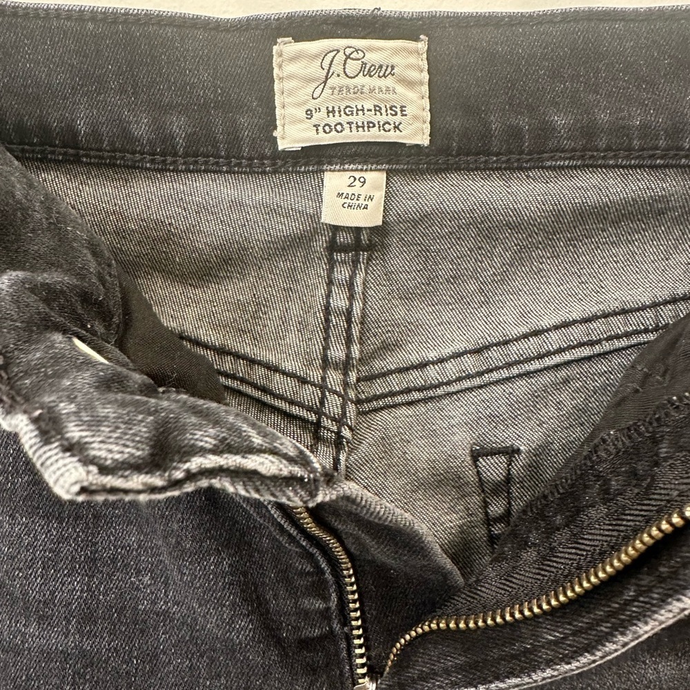 J. Crew Black Stone Wash Toothpick Jean - Picture 4 of 4